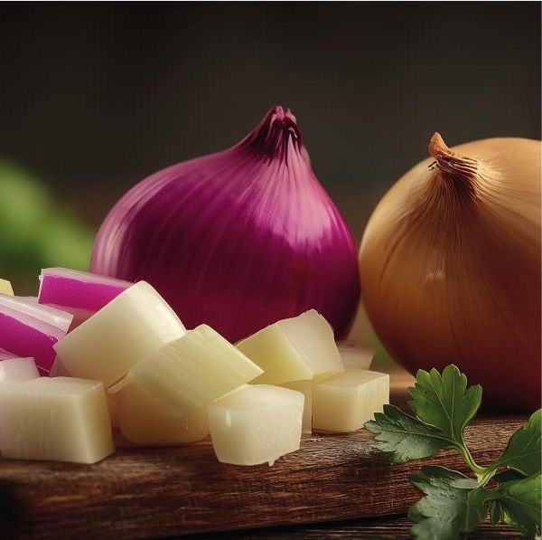 Serviervorschlag Onion Cubes Duo