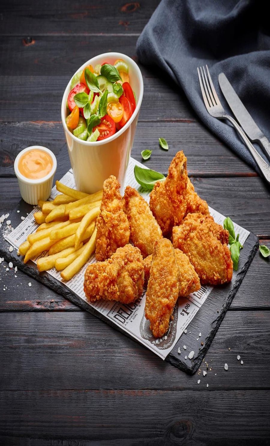 Serviervorschlag Crispy Chicken Wings Classic